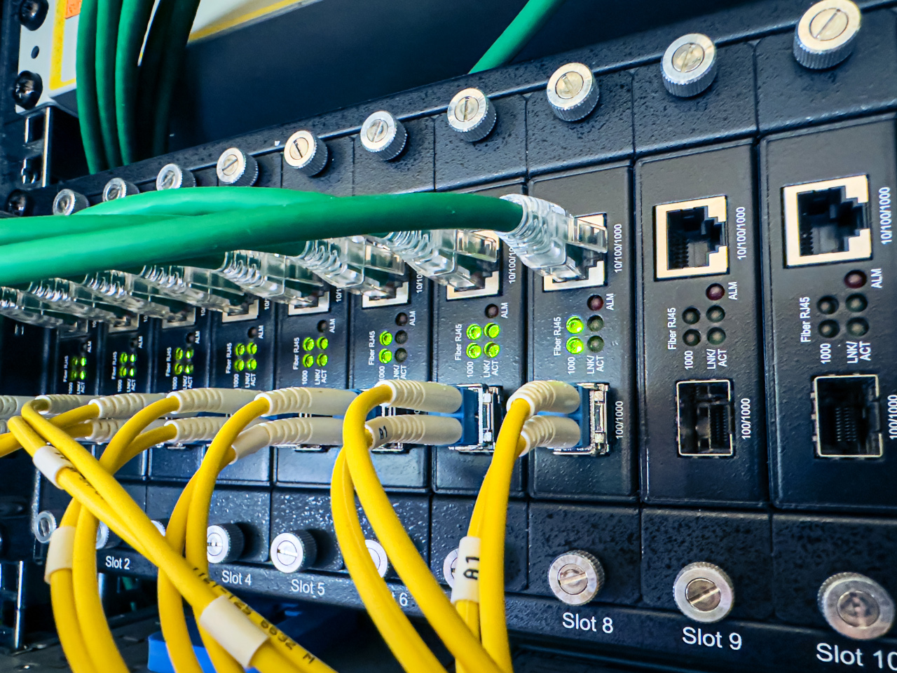 Network communication equipment in the datacenter in the server